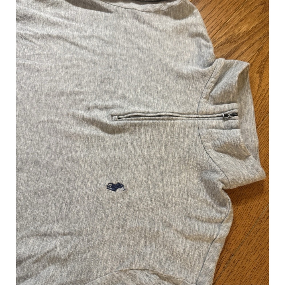 Polo Ralph Lauren Men's Gray 1/4 Zip Mock Neck Pullover Sweater L Fits Like Med